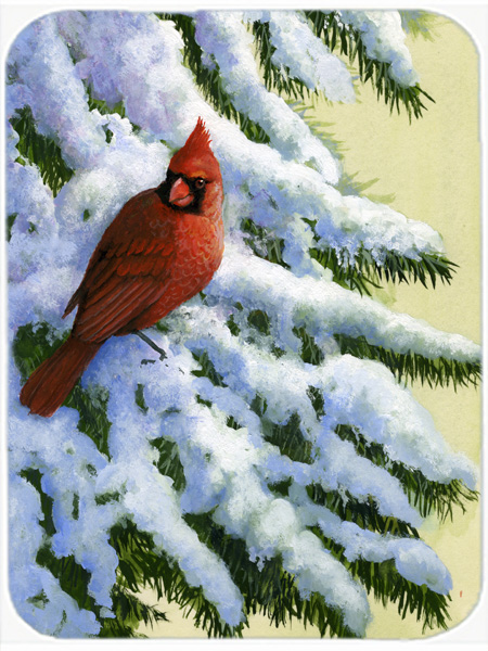 Red Cardinal by Daphne Baxter Glass Large Cutting Board - Red