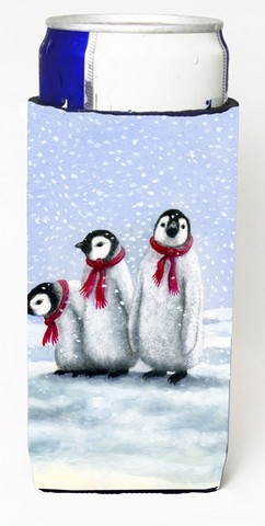 Penguins by Daphne Baxter Michelob Ultra Can coolers for Slim Cans