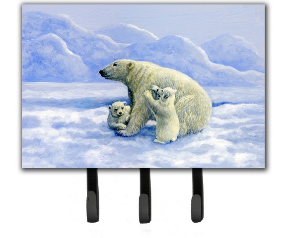 Polar Bears by Daphne Baxter Leash or Key Holder