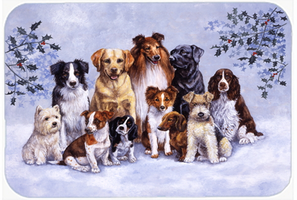 Winter Dogs Mouse Pad- Hot Pad or Trivet