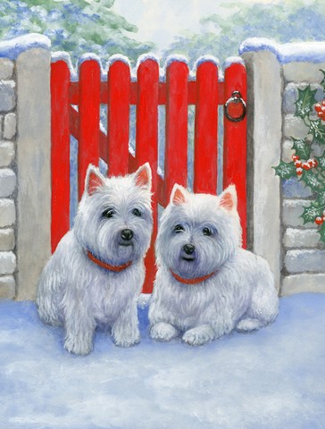 Red Gate Westies Flag Garden Size