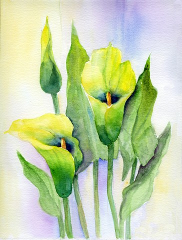 Lillies by Maureen Bonfield Wall or Door Hanging Prints