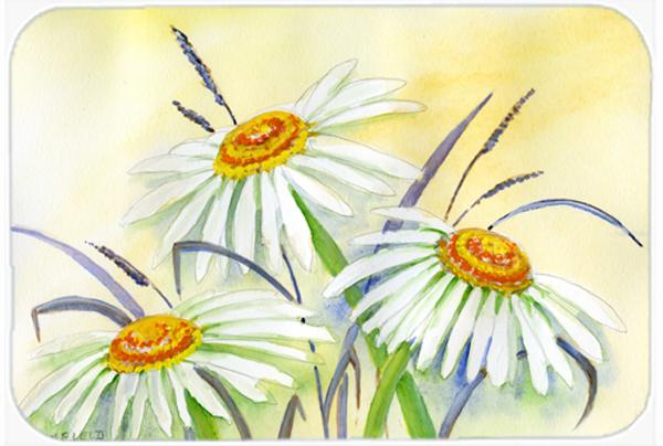 Daisies by Maureen Bonfield Glass Large Cutting Board