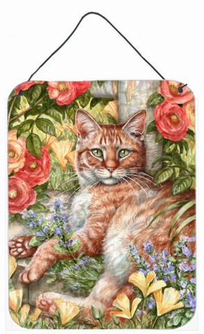 Tabby in the Roses by Debbie Cook Wall or Door Hanging Prints