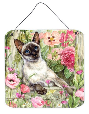 Siamese Cat in the Roses Wall or Door Hanging Prints