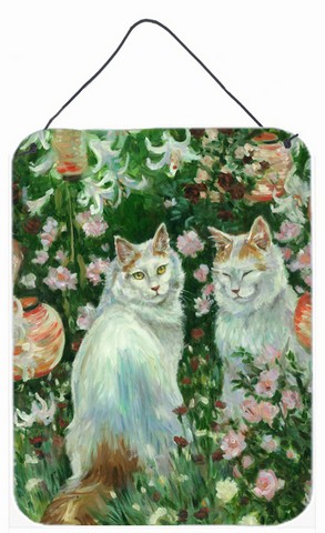 Cats in Garden by Debbie Cook Wall or Door Hanging Prints