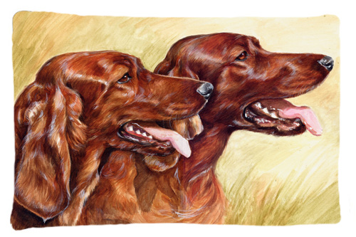 Irish Setters Fabric Standard Pillowcase