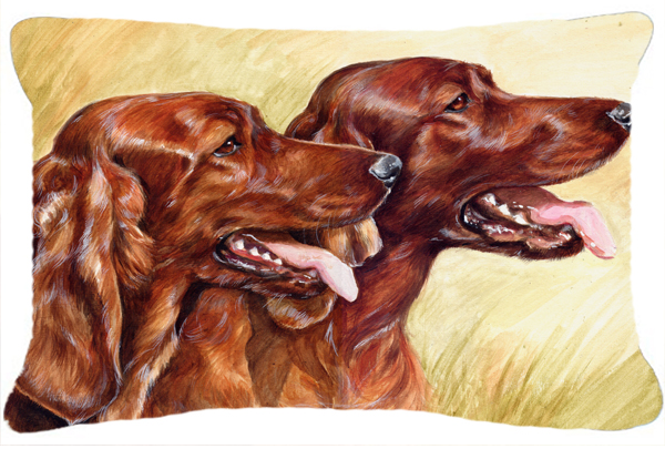 Irish Setters Fabric Decorative Pillow