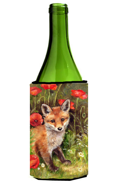 Fox Cub by Debbie Cook Wine Bottle Can cooler Hugger