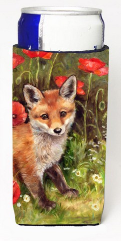 Fox Cub by Debbie Cook Michelob Ultra Can coolers for Slim Cans