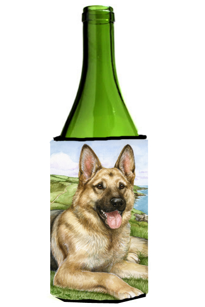 German Shepherd by Debbie Cook Wine Bottle Can cooler Hugger
