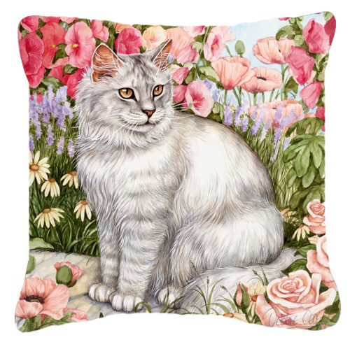 Cats Just Looking in the Fish Bowl Canvas Decorative Pillow