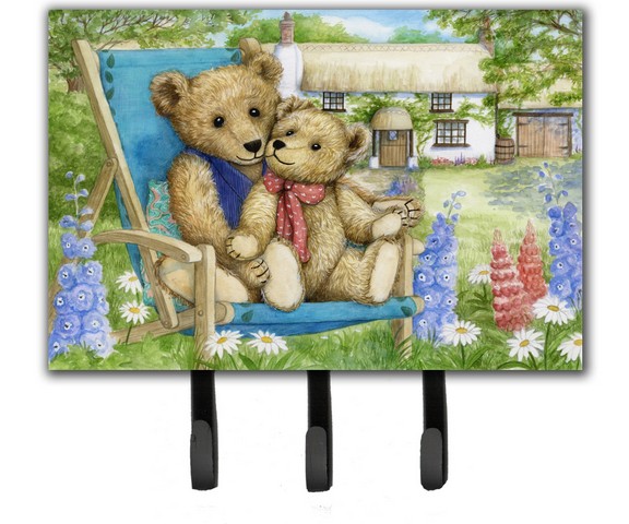 Springtime Teddy Bears in Flowers Leash or Key Holder