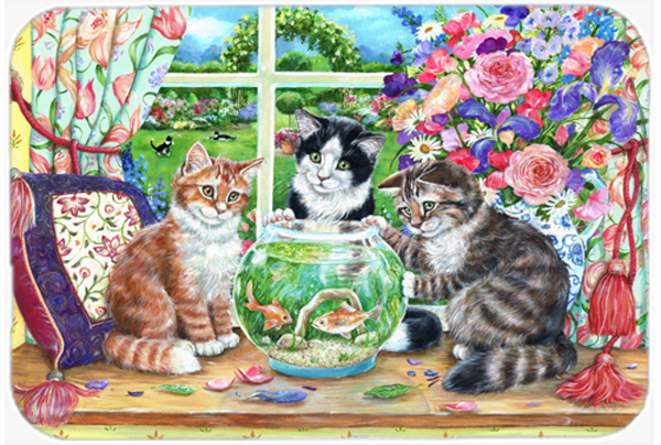 Cats Just Looking in the Fish Bowl Mouse Pad, Hot Pad or Trivet
