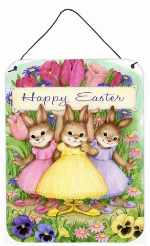 Three Bunnies Happy Easter Wall or Door Hanging Prints