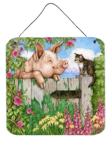 Pig at the Gate with the Cat Wall or Door Hanging Prints