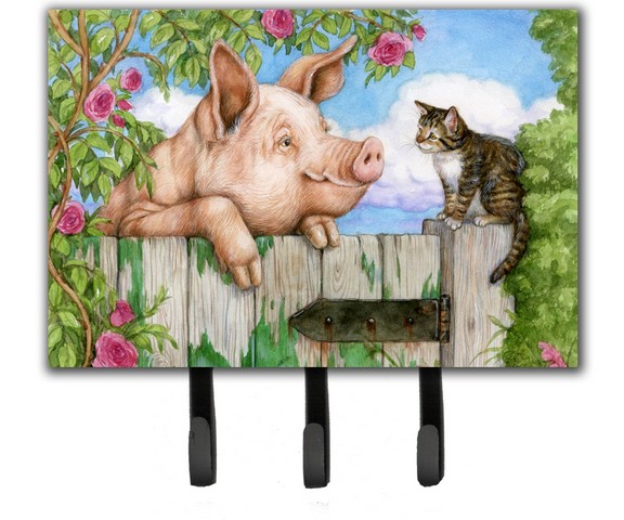 Pig at the Gate with the Cat Leash or Key Holder