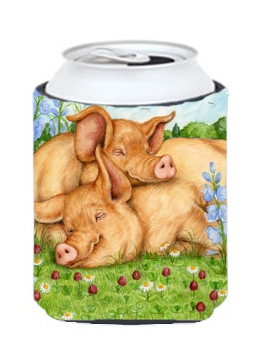 Pigs Tamworths in Clover Can or Bottle Hugger