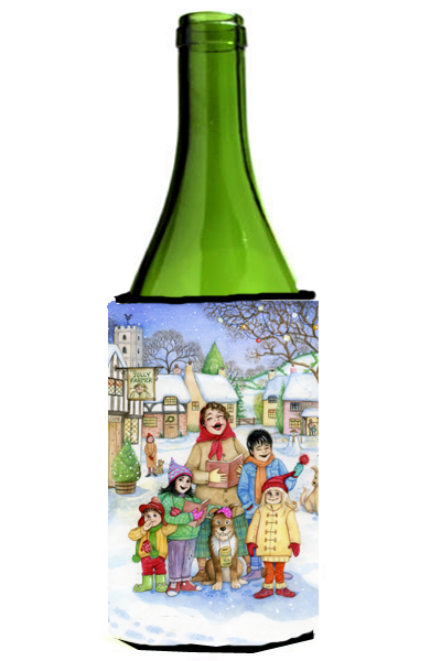 Christmas Carol Singers Wine Bottle Can cooler Hugger