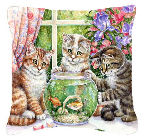 White Tabby by Debbie Cook Canvas Decorative Pillow