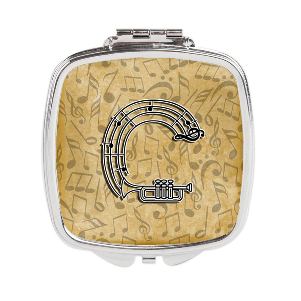 Letter C Musical Instrument Alphabet Compact Mirror