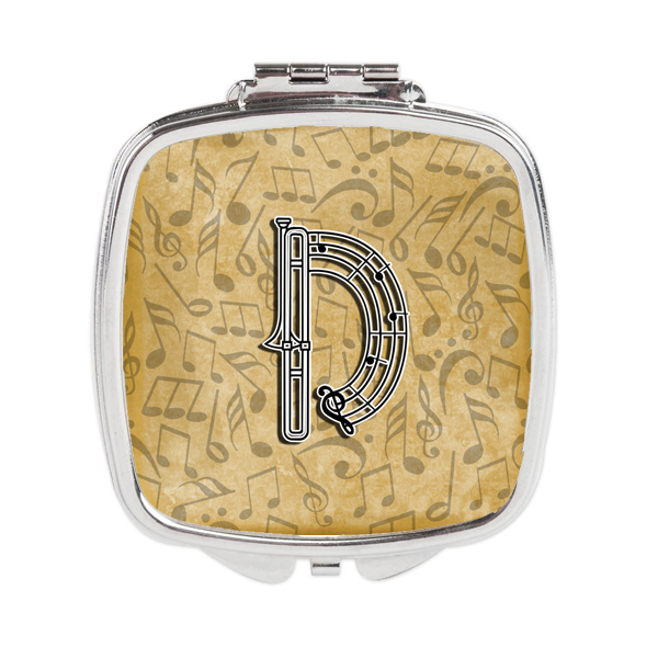 Letter D Musical Instrument Alphabet Compact Mirror