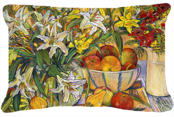 Fruit, Flowers & Vegetables Fabric Decorative Pillow