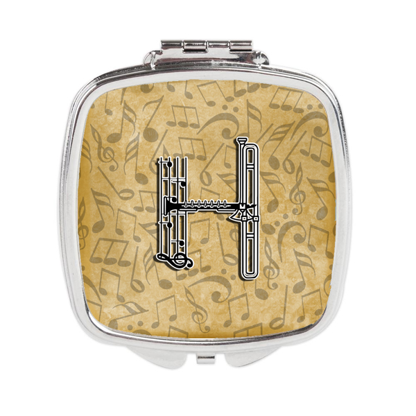 Letter H Musical Instrument Alphabet Compact Mirror