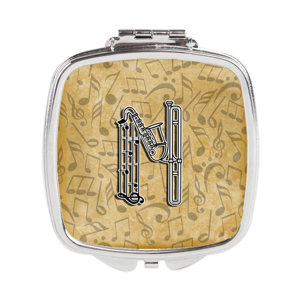 Letter N Musical Instrument Alphabet Compact Mirror