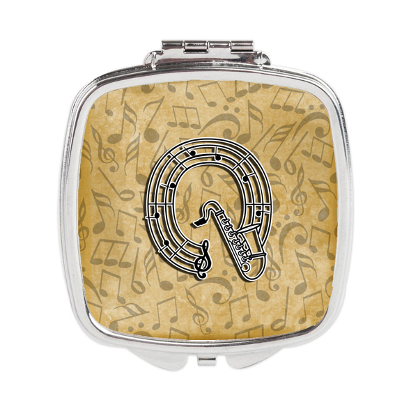 Letter Q Musical Instrument Alphabet Compact Mirror