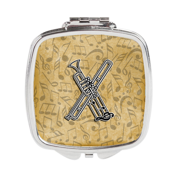 Letter X Musical Instrument Alphabet Compact Mirror