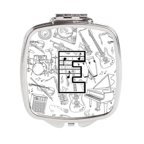 CJ2007-ESCM Letter E Musical Note Letters Compact Mirror