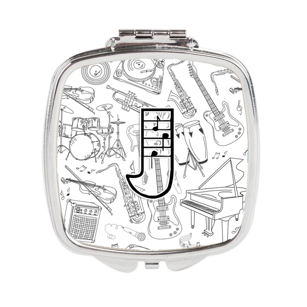 Letter J Musical Note Letters Compact Mirror