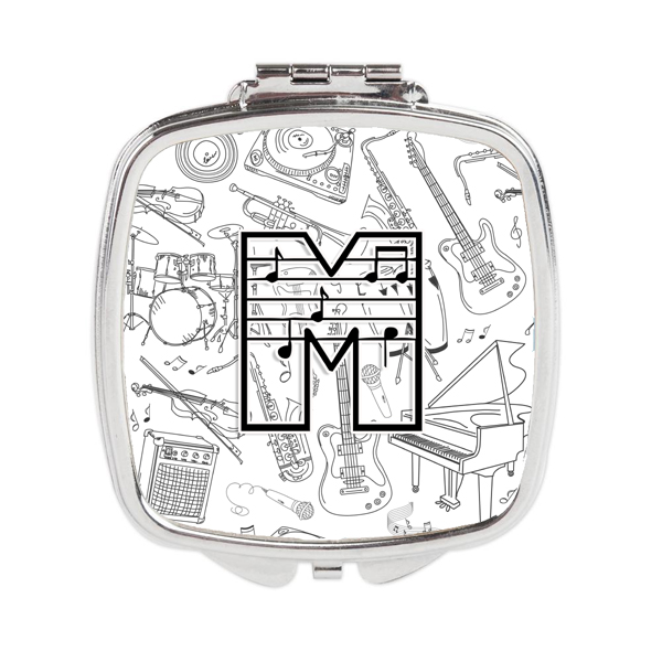 CJ2007-MSCM Letter M Musical Note Letters Compact Mirror