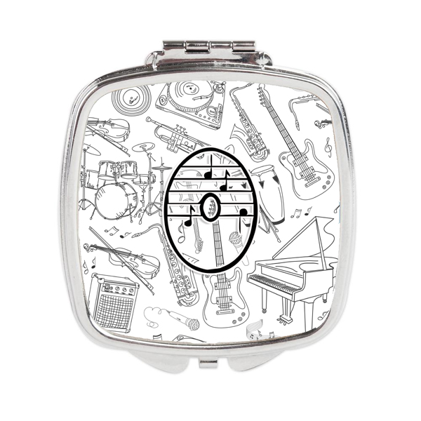 CJ2007-OSCM Letter O Musical Note Letters Compact Mirror