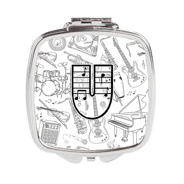 CJ2007-USCM Letter U Musical Note Letters Compact Mirror