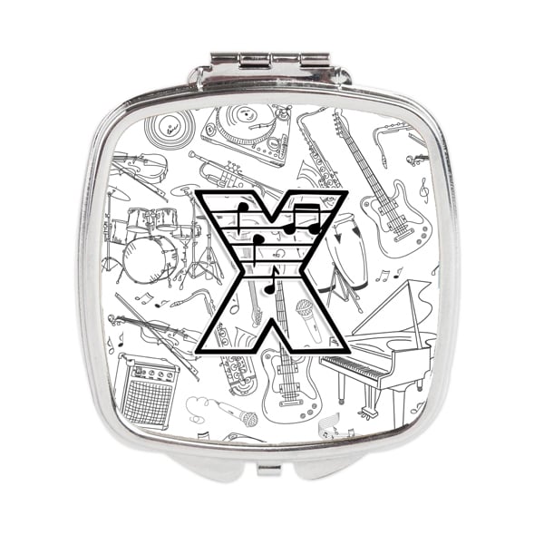 CJ2007-XSCM Letter X Musical Note Letters Compact Mirror