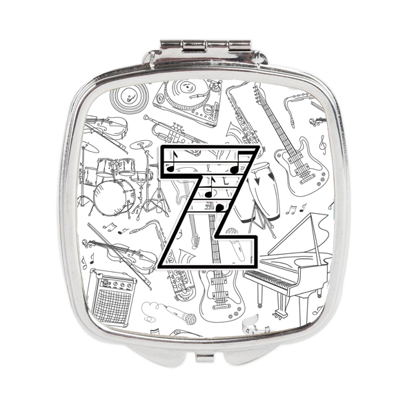 CJ2007-ZSCM Letter Z Musical Note Letters Compact Mirror