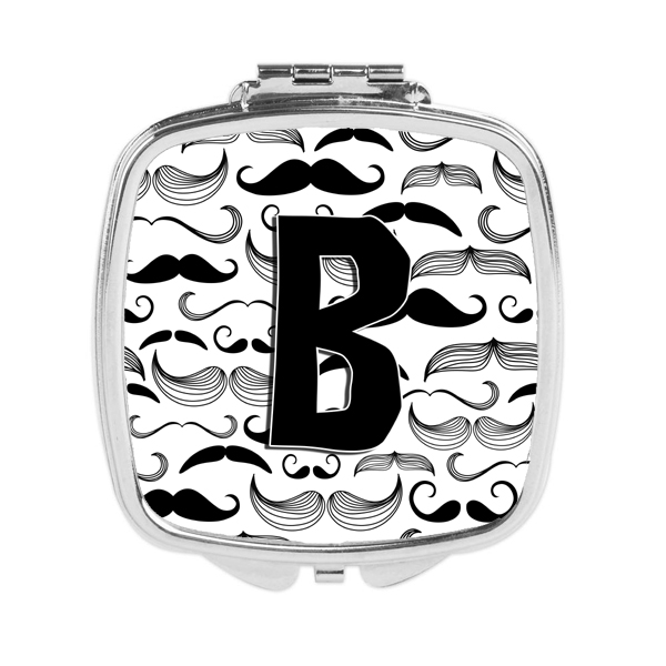 CJ2009-BSCM Letter B Moustache Initial Compact Mirror