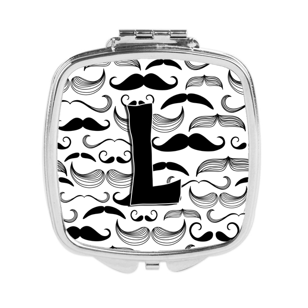 CJ2009-LSCM Letter L Moustache Initial Compact Mirror