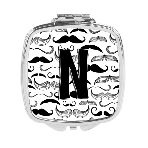 CJ2009-NSCM Letter N Moustache Initial Compact Mirror