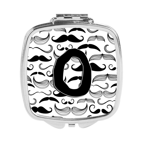 CJ2009-OSCM Letter O Moustache Initial Compact Mirror
