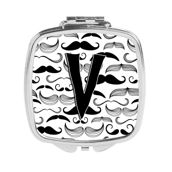 CJ2009-VSCM Letter V Moustache Initial Compact Mirror