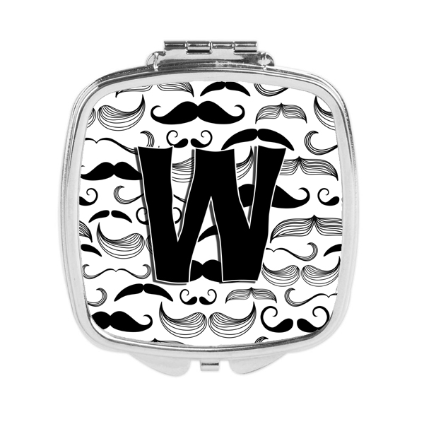 CJ2009-WSCM Letter W Moustache Initial Compact Mirror