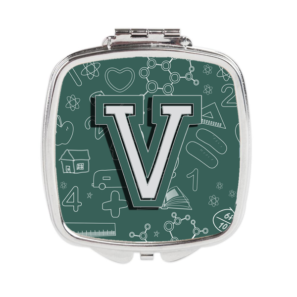 CJ2010-VSCM Letter V Back to School Initial Compact Mirror
