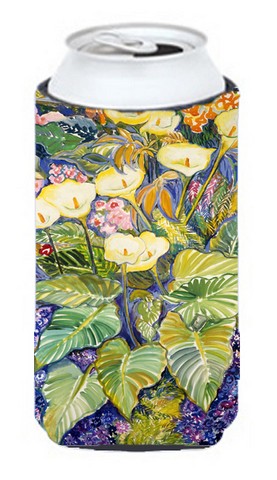 Arum Lilies by Neil Drury Tall Boy Can cooler Hugger
