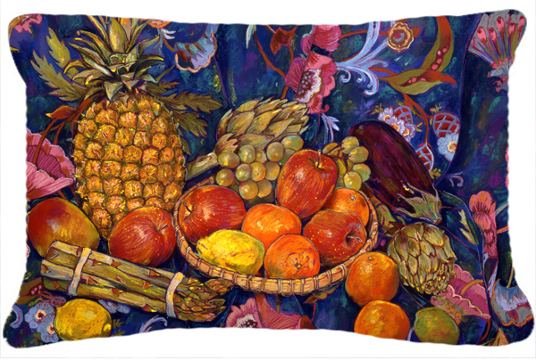 Fruit & Vegetables by Neil Drury Fabric Decorative Pillow