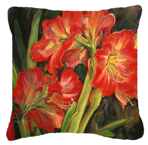 Amaryllis by Neil Drury Canvas Decorative Pillow