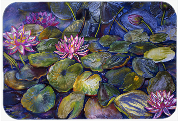 Waterlilies by Neil Drury Glass Large Cutting Board