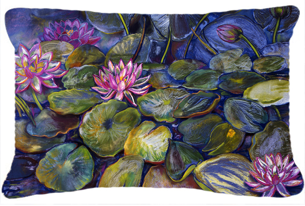 Waterlilies by Neil Drury Fabric Decorative Pillow